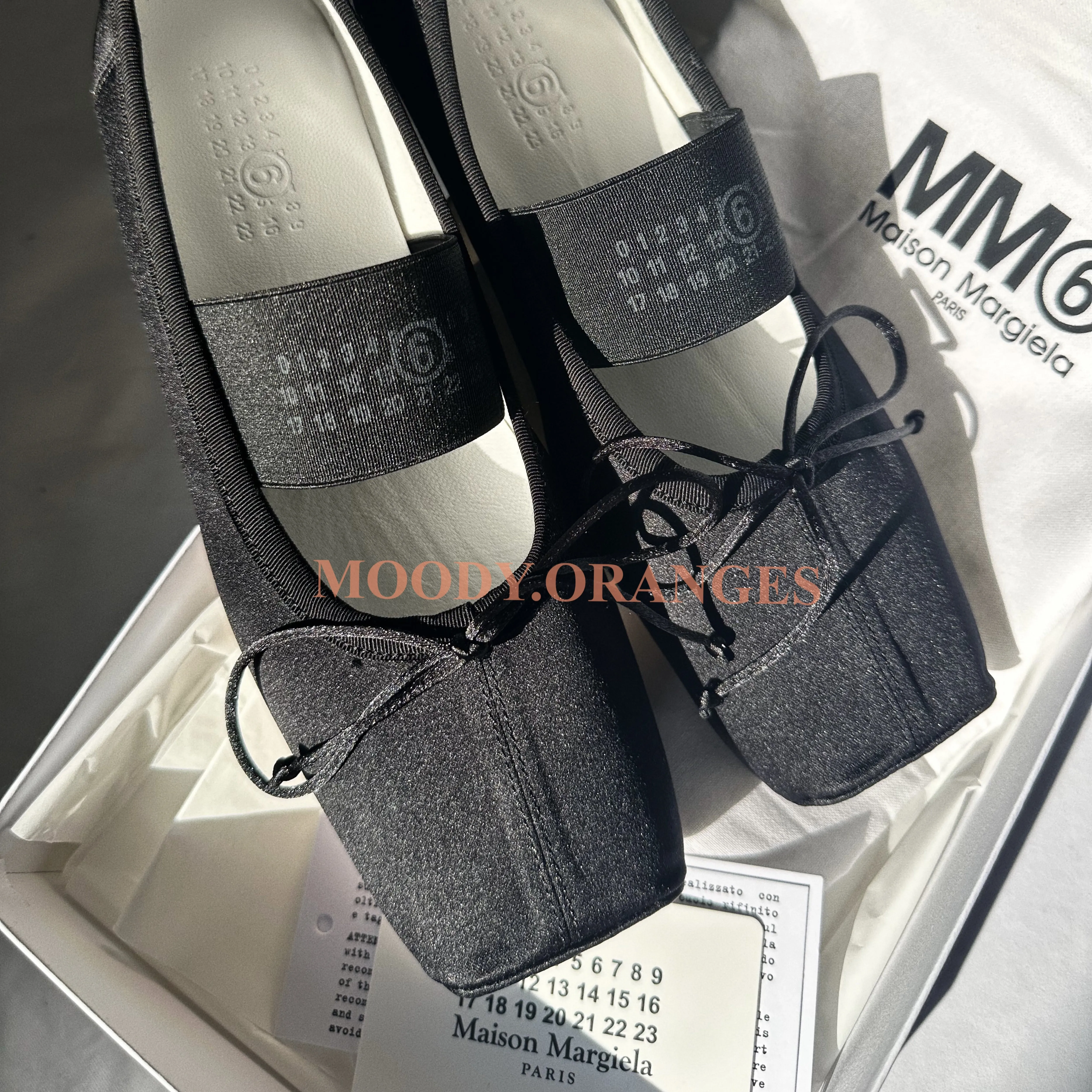 MM6 Maison Margiela Black Ballet flats