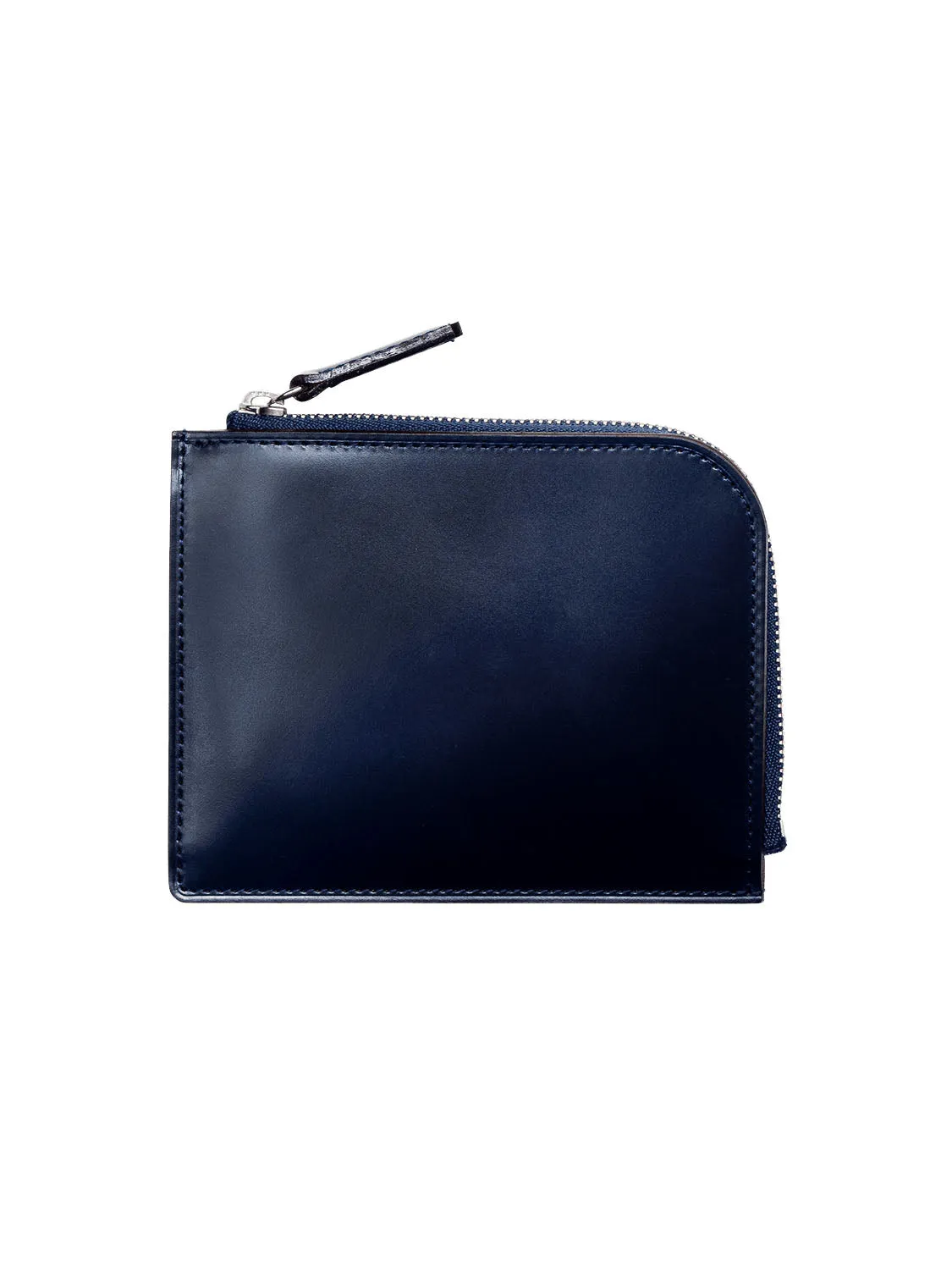Navy Cordovan L Zip Wallet