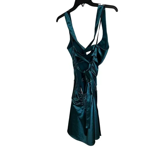 NEW B. Darlin Juniors' Satin Strappy Ruched Dress
