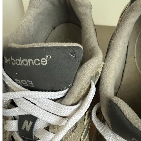 New Balance 993 Grey/White Kids Sneakers - SZ 4.5 Y- 6 W