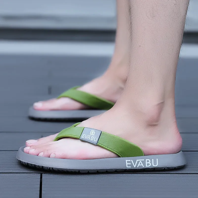 New Summer Flip Flops Men's Non-Slip Soft Bottom Beach Shoes EVA Flip Flops Trendy Men's Slippers