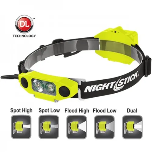 Nightstick DICATA Intrinsically Safe Low Profile Dual Light Headlamp