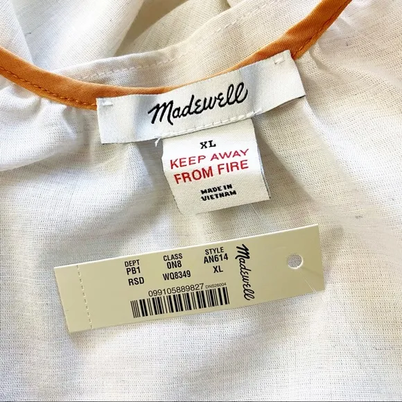 NWT Madewell Strappy Colorblock Pajama Top