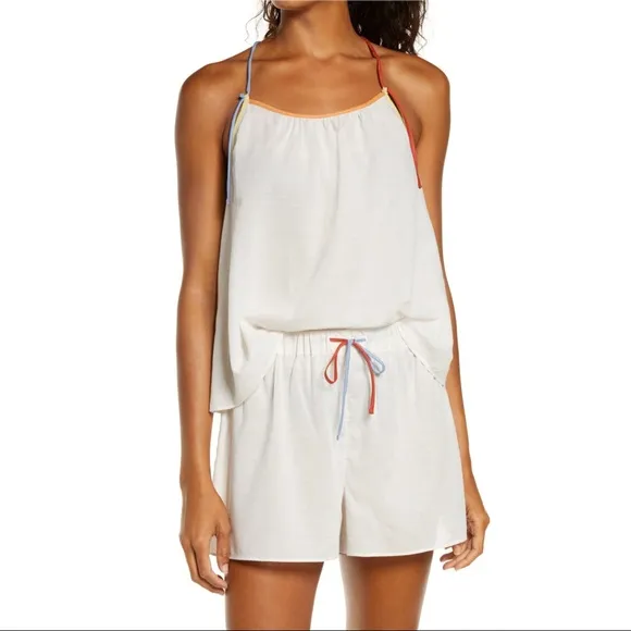 NWT Madewell Strappy Colorblock Pajama Top
