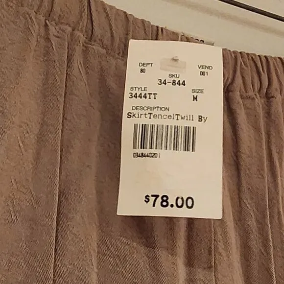 NWT PA Company Boston stretchy tan maxi skirt