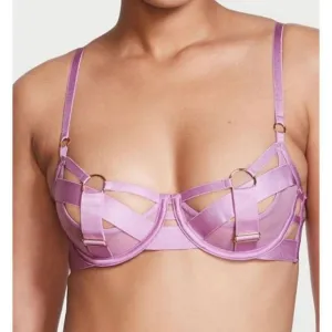 NWT Victoria's Secret Very Sexy Unlined Balconet Strappy Harness Bra 34C