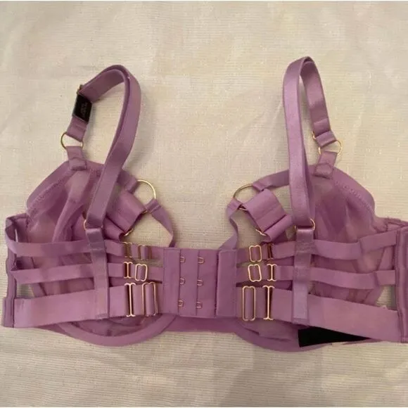 NWT Victoria's Secret Very Sexy Unlined Balconet Strappy Harness Bra 34C