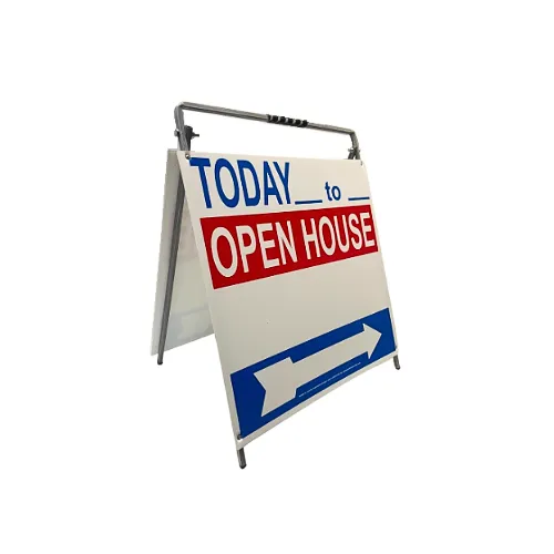 Open House Sign Metal A-Frame Kit - 5 Pack - Today - Red/White/Blue