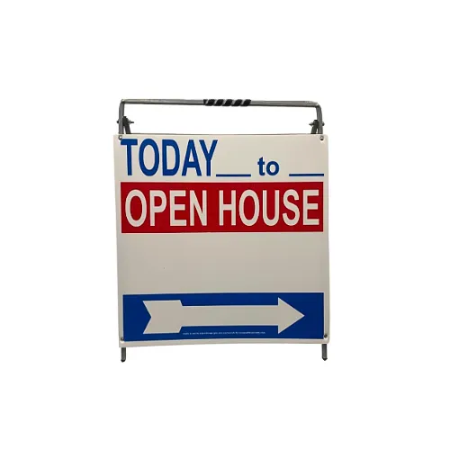 Open House Sign Metal A-Frame Kit - 5 Pack - Today - Red/White/Blue