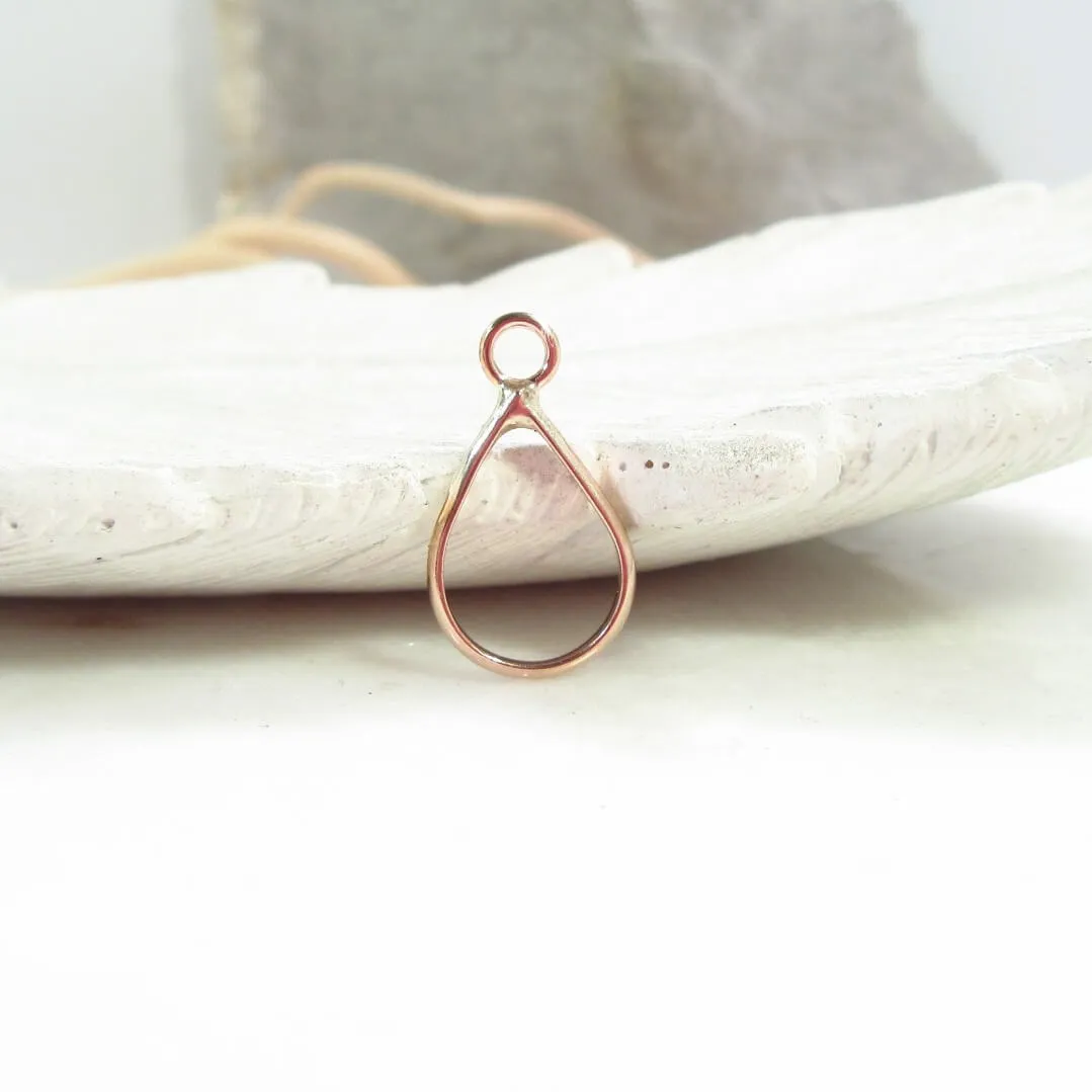 Open Resin Bezel - Drop, 18mm, Single Ring - Choose Your Metal
