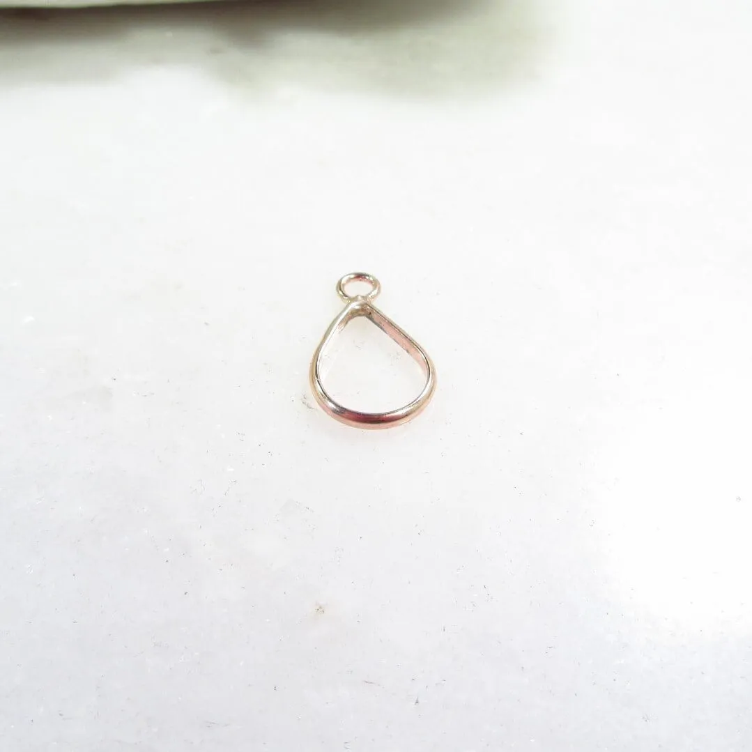 Open Resin Bezel - Drop, 18mm, Single Ring - Choose Your Metal