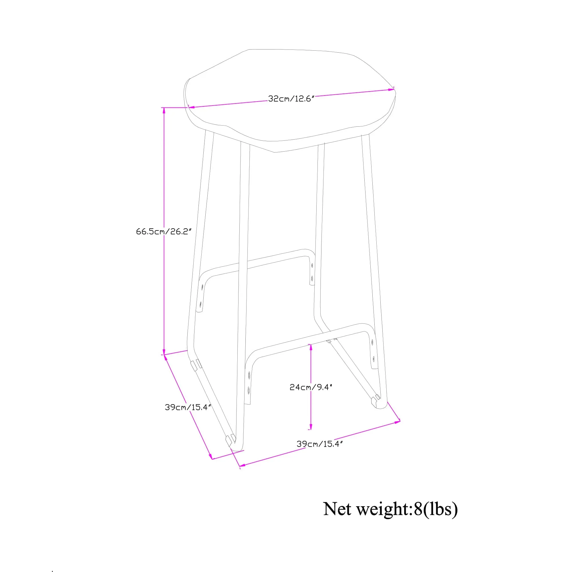 Orson Saddle Counter Height Stool (Set of 2)