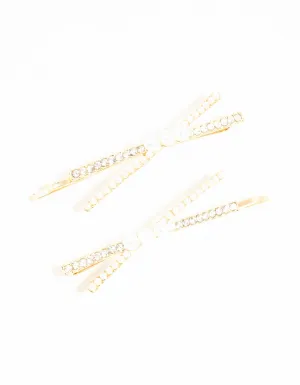 Pearl & Pave Criss Cross Slides 2-Pack
