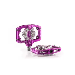 Pedales de Clip PILOT SPD, Purpura