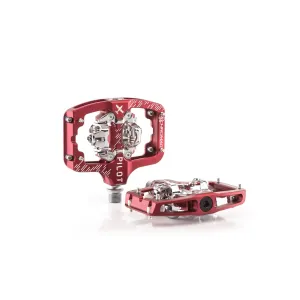Pedales de Clip PILOT SPD, Rojo