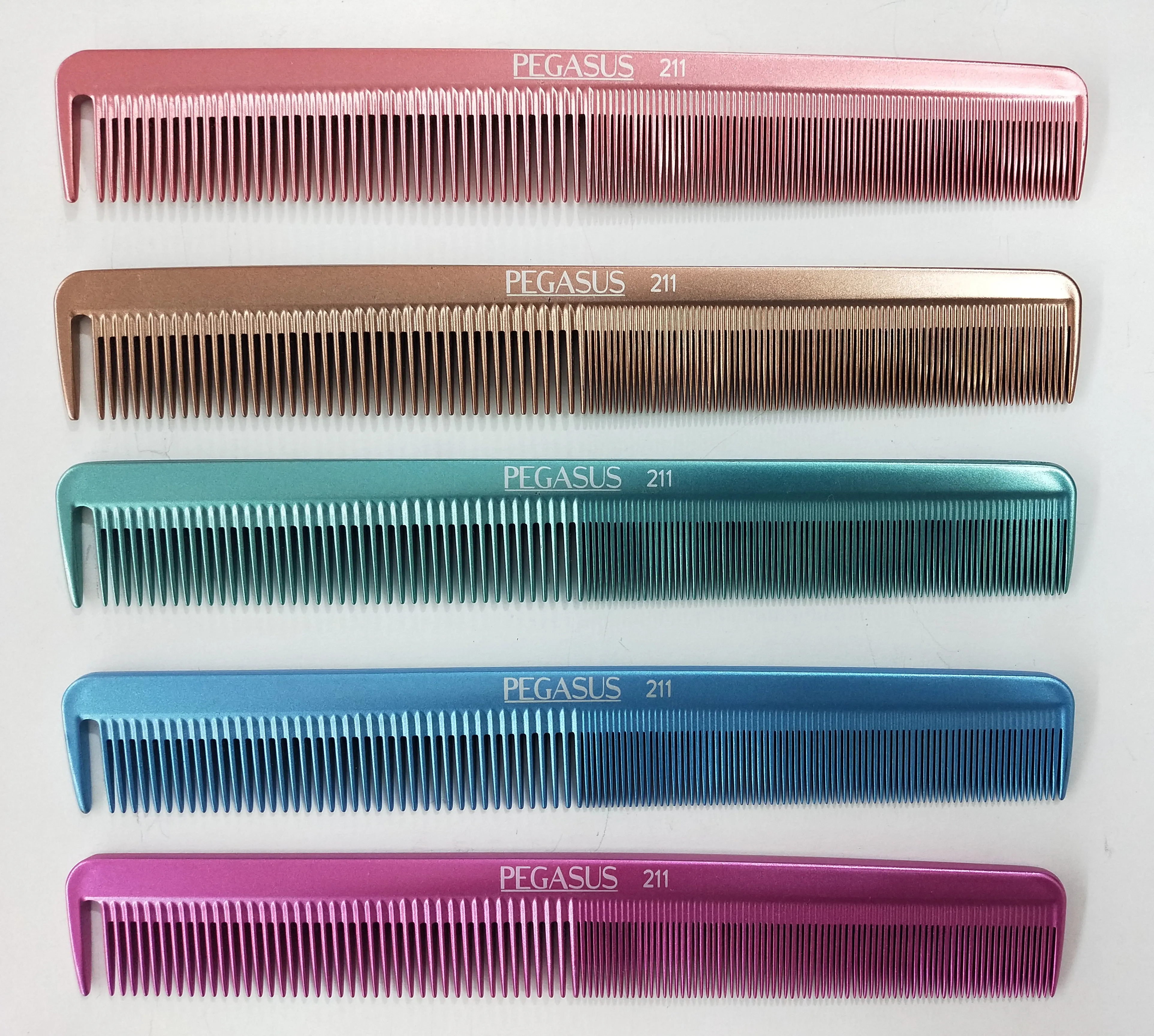 Pegasus MICOLOR 211, 9in Hard Rubber Cutting Comb With Sectioning Tooth, Anti Static, Heat and Chemically Resistant, Wet Hair, Everyday Grooming Comb | Peines de goma dura - Pink