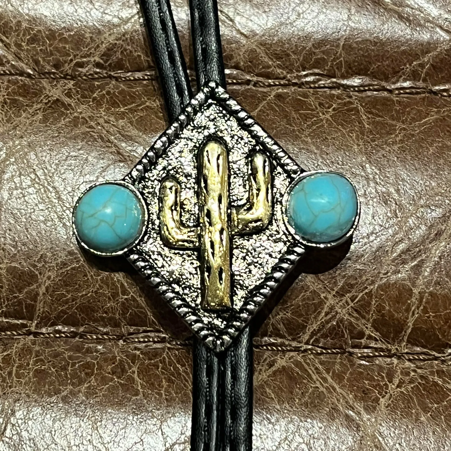 Pewter Cactus Bolo