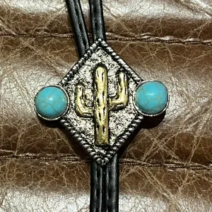 Pewter Cactus Bolo