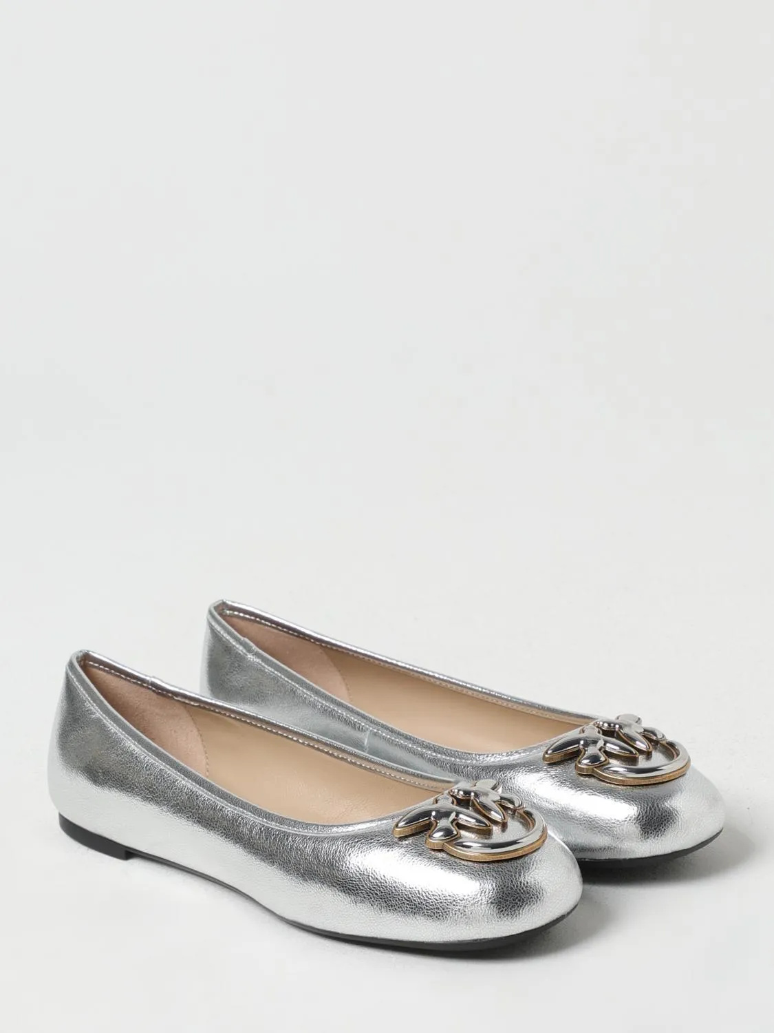 Pinko Ballet Flats Woman Silver