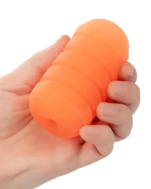 Pop Sock Ribbed Ultra Squishy Reversible Stroker - Orange