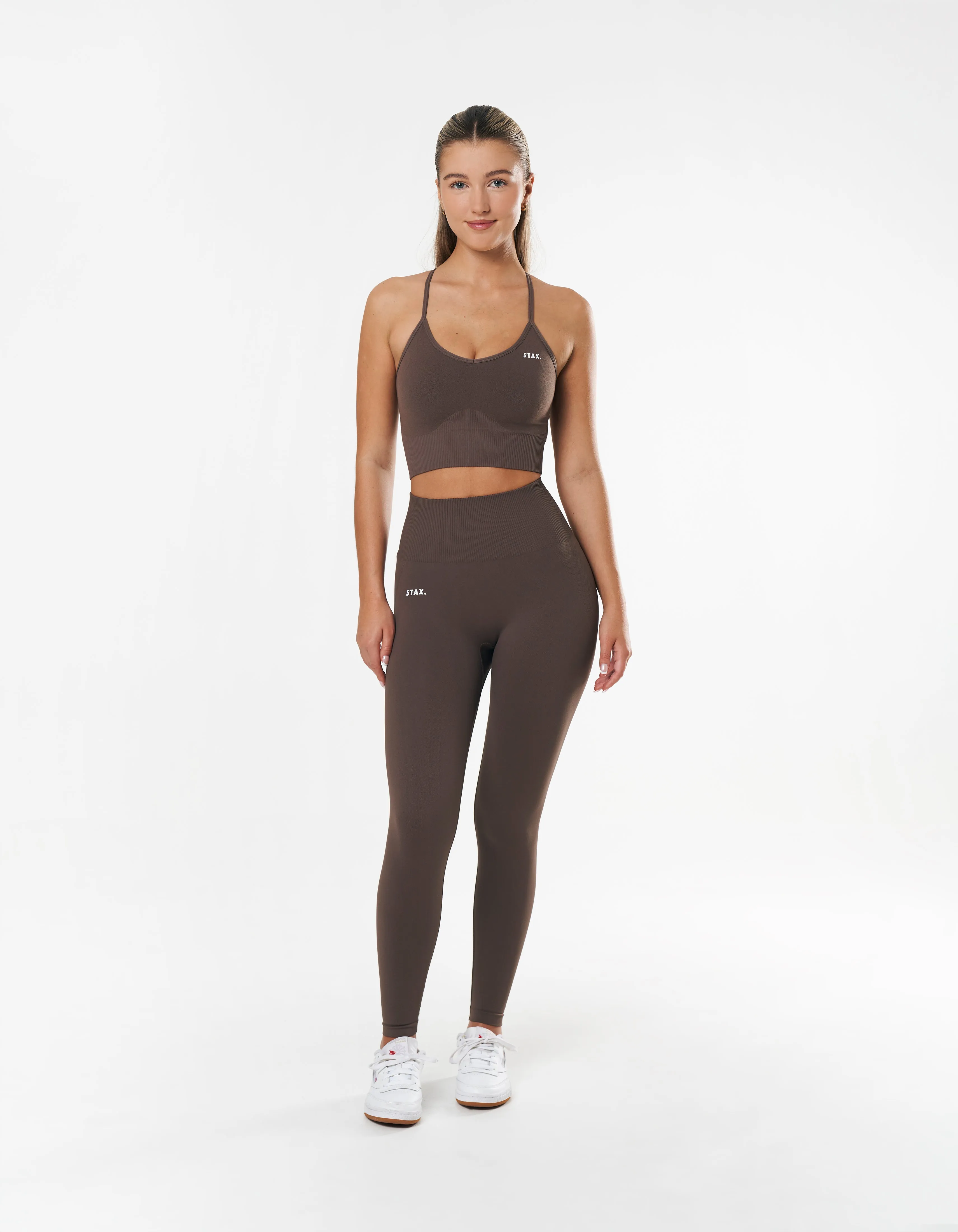 Premium Seamless Strappy Crop - Cedar