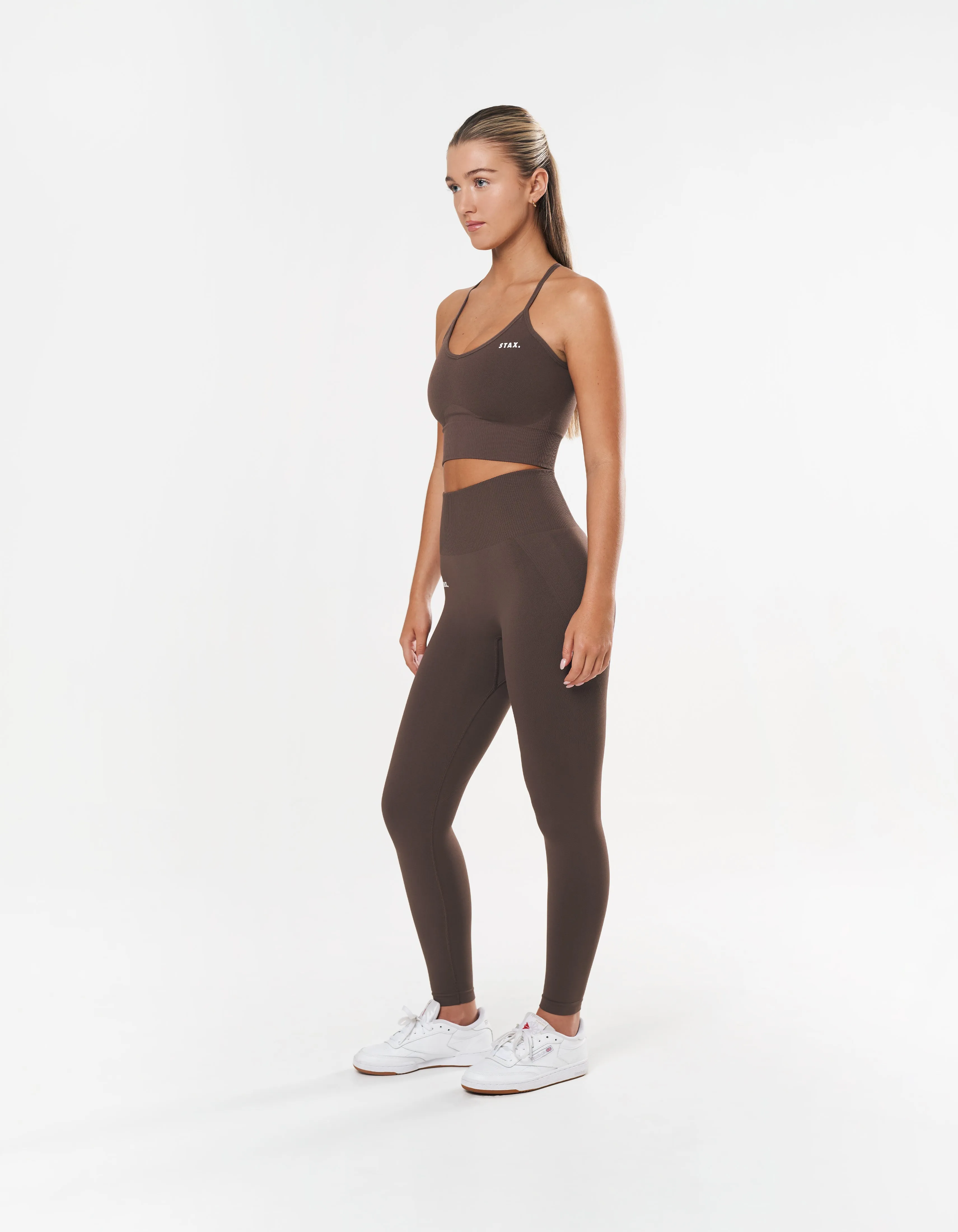 Premium Seamless Strappy Crop - Cedar