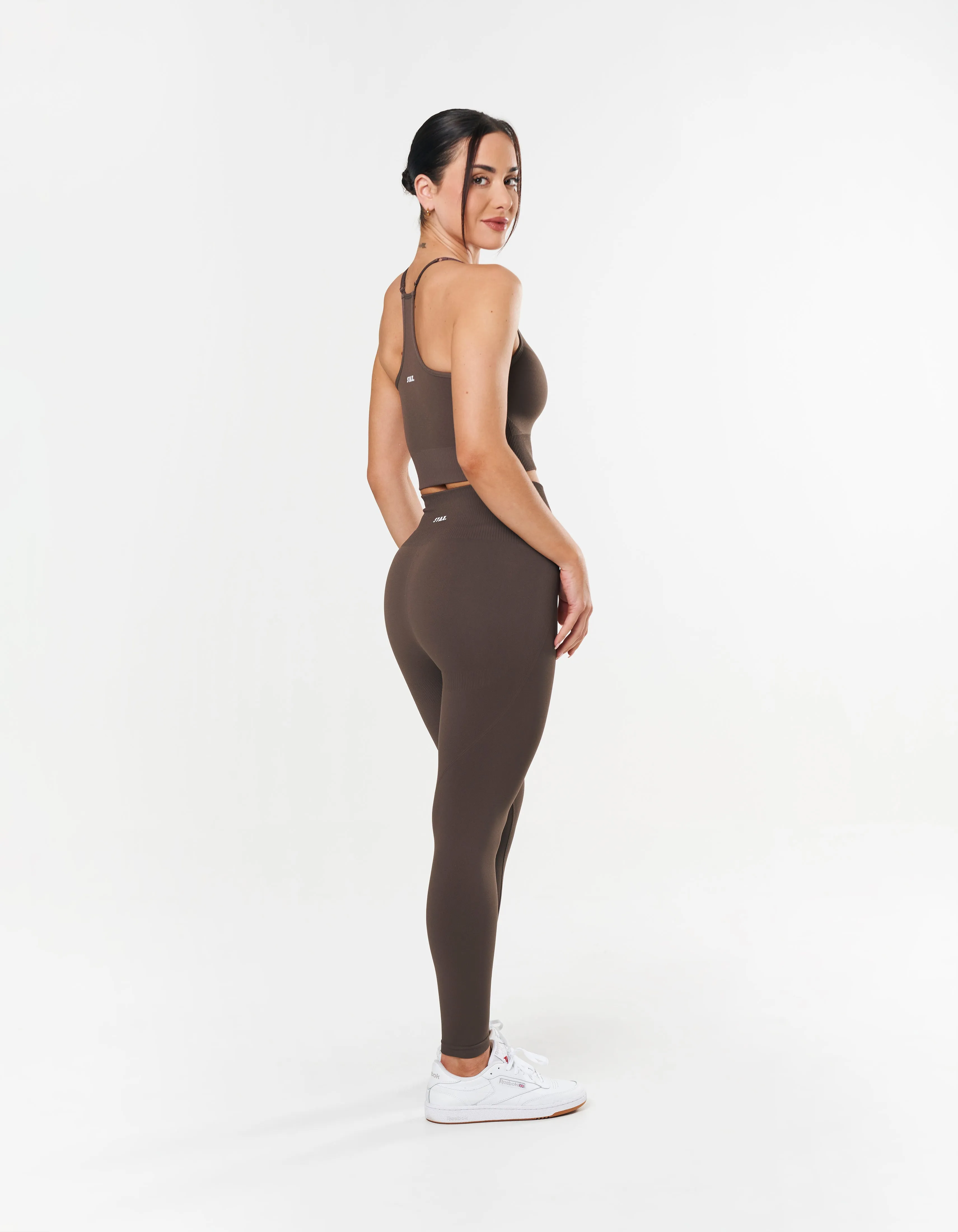 Premium Seamless Strappy Crop - Cedar