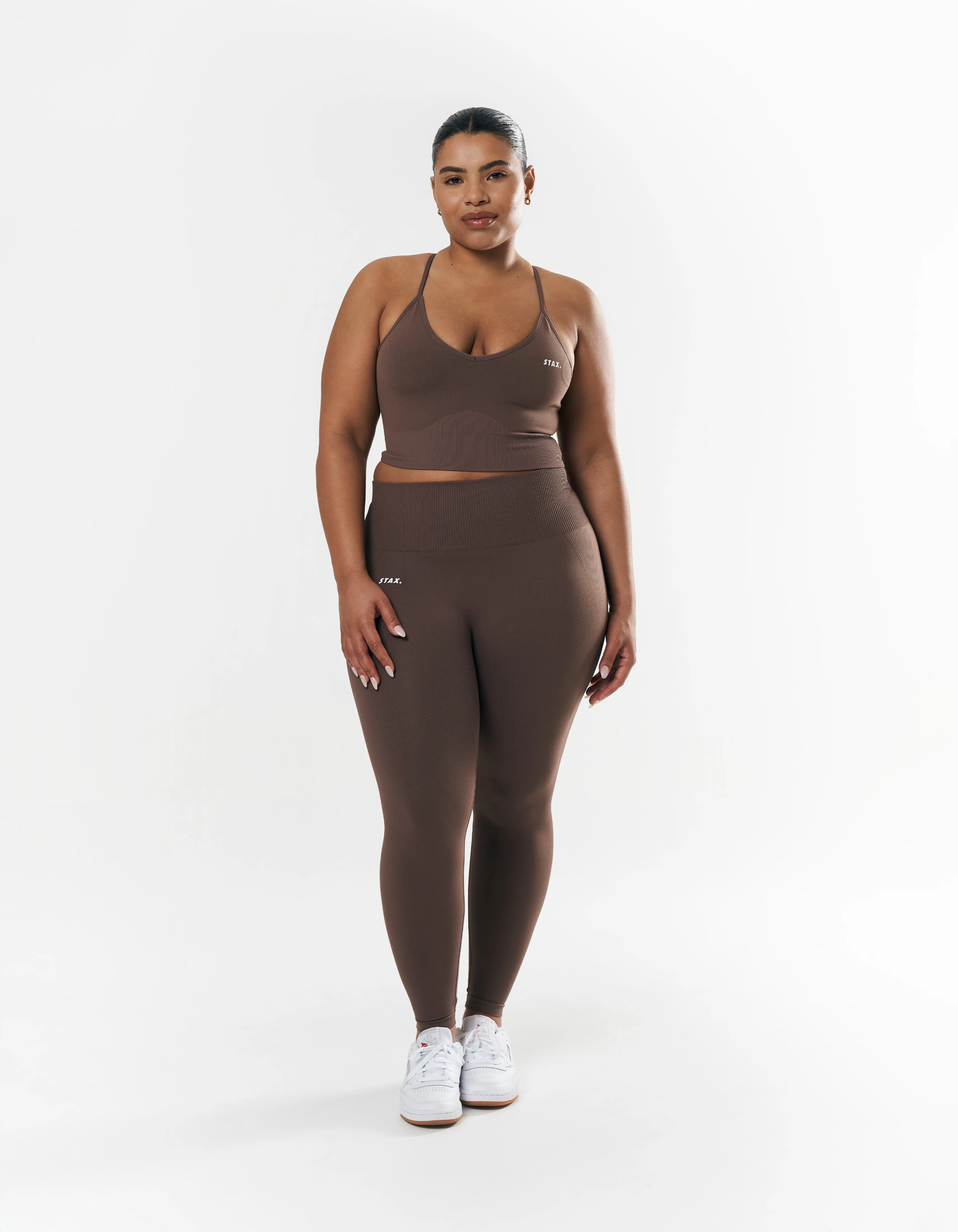 Premium Seamless Strappy Crop - Cedar