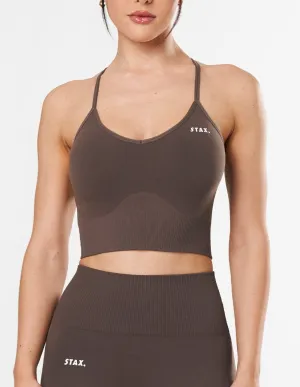 Premium Seamless Strappy Crop - Cedar