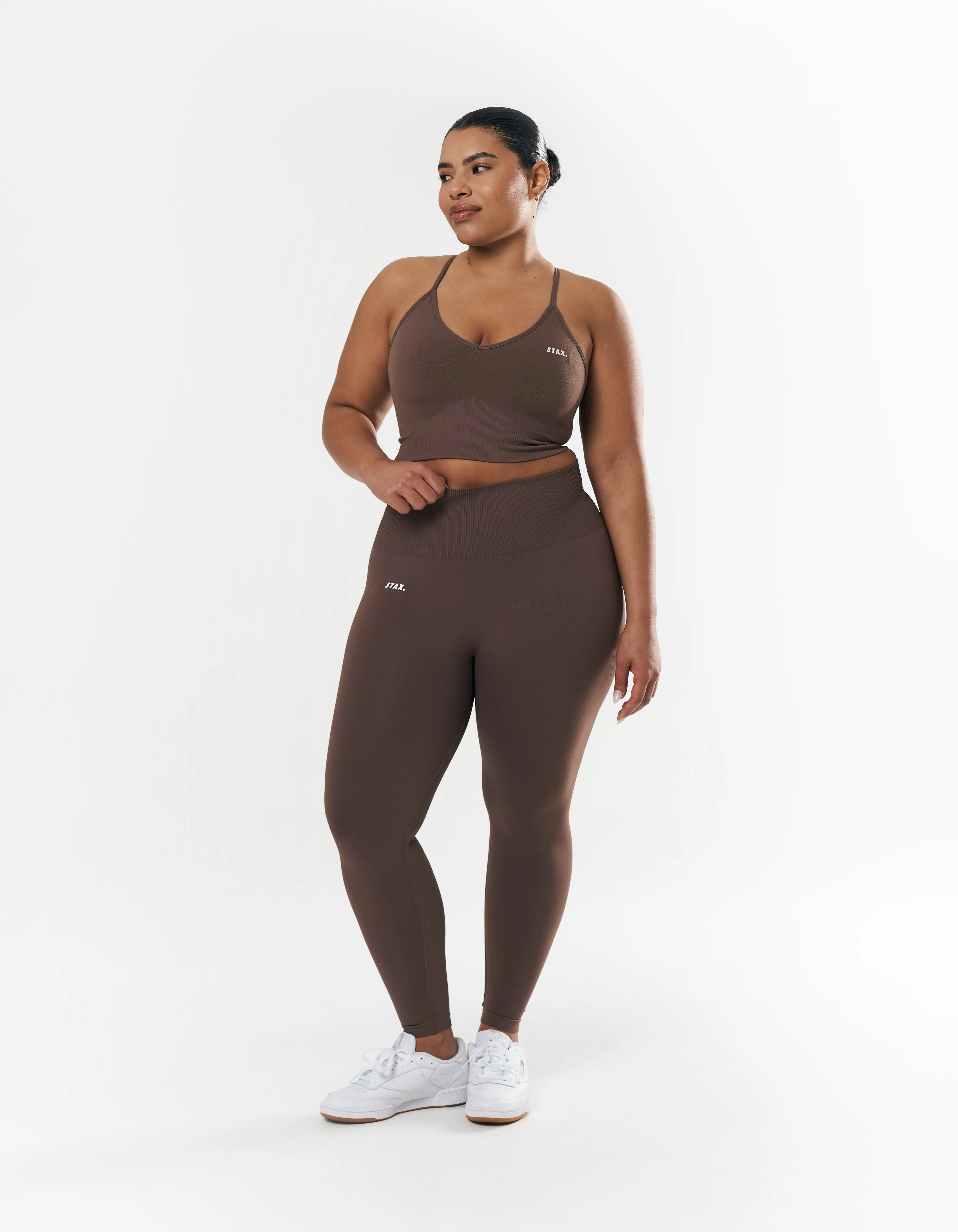 Premium Seamless Strappy Crop - Cedar