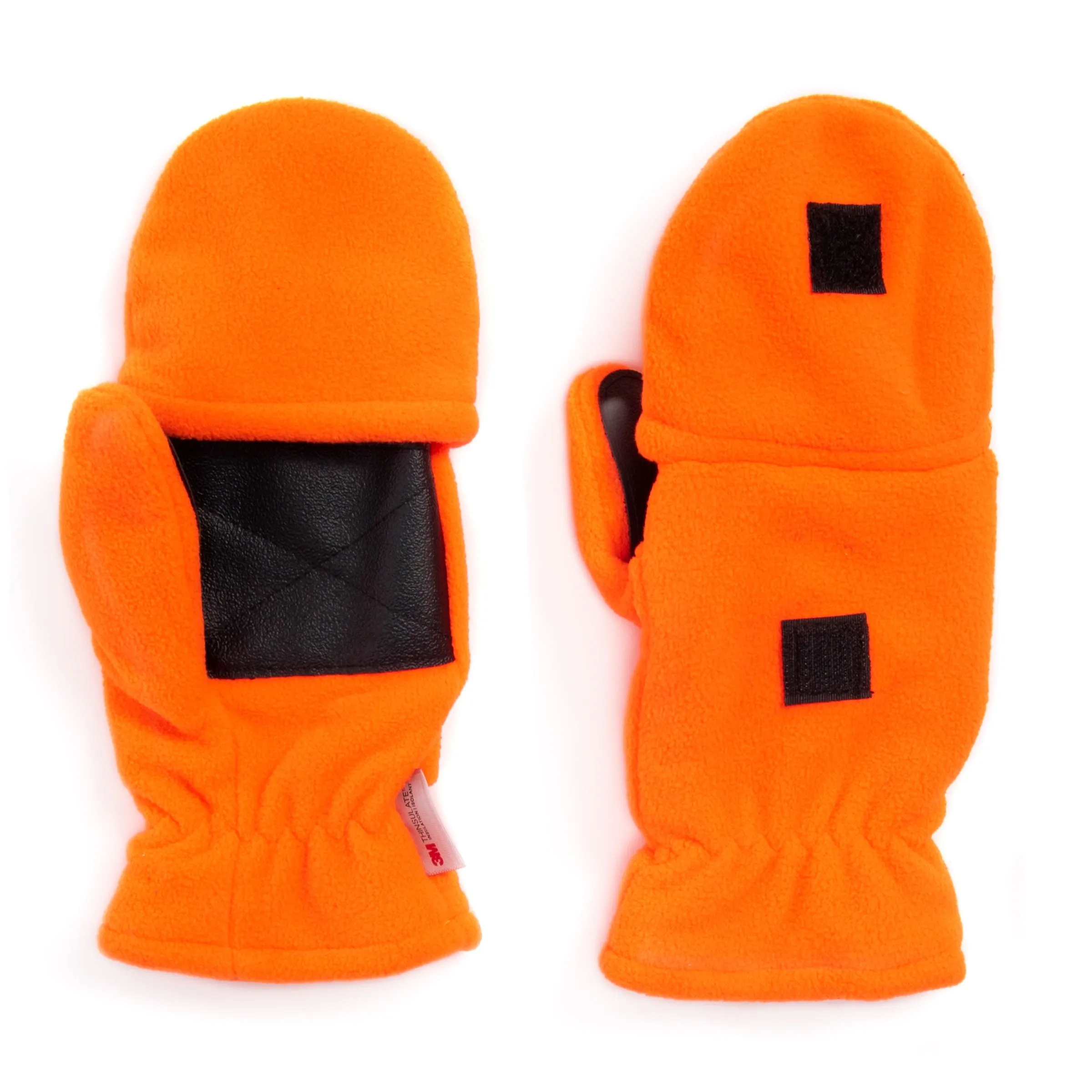 QuietWear Men's Waterproof Fleece Flip Mittens