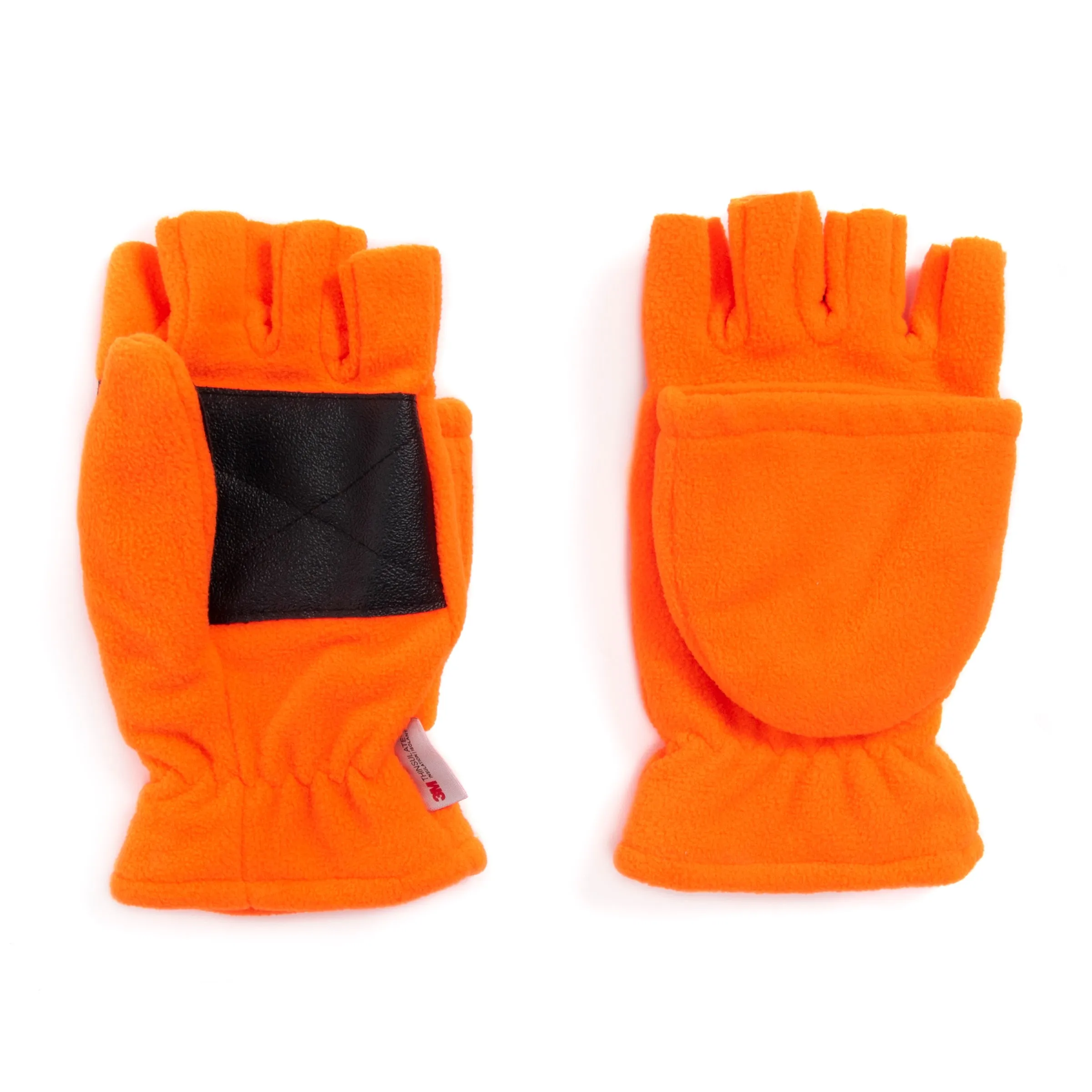 QuietWear Men's Waterproof Fleece Flip Mittens