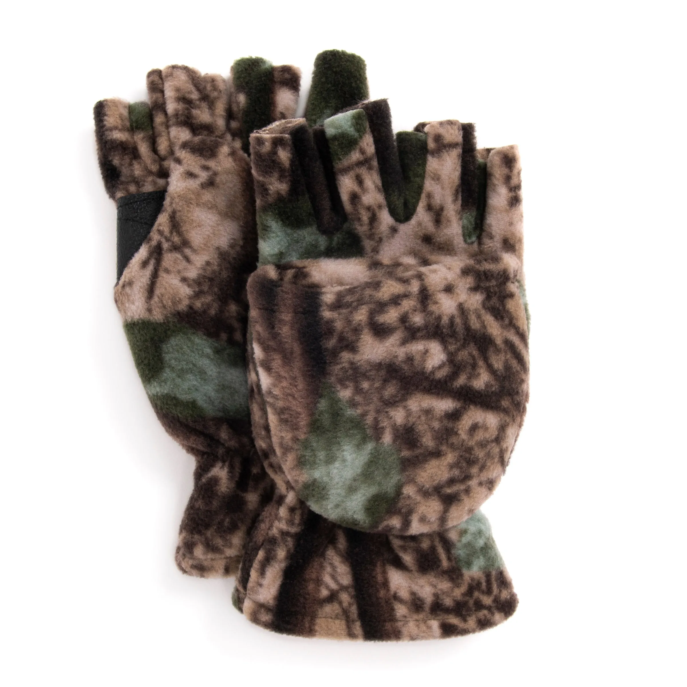 QuietWear Men's Waterproof Fleece Flip Mittens