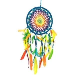 Rainbow Crochet Dreamcatcher