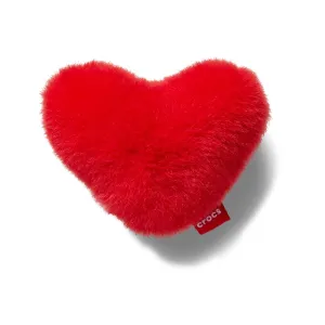 Red Fuzzy Heart Jibbitz