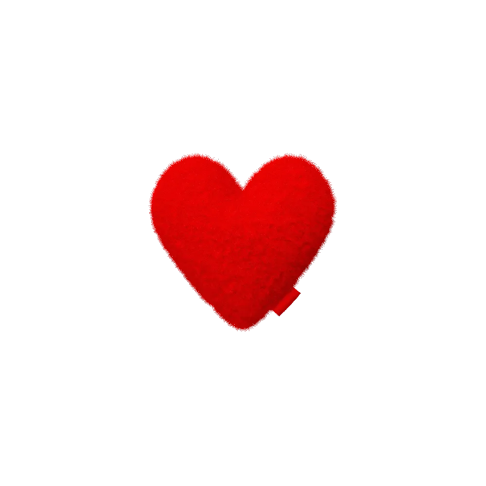 Red Fuzzy Heart Jibbitz