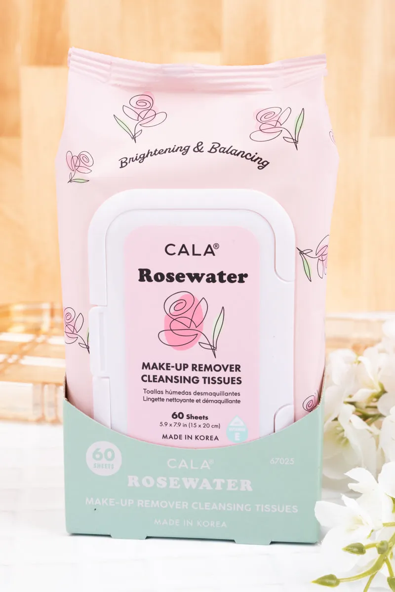 Rosewater Make-Up Remover Cleansing Tissues 60 Sheet Pack