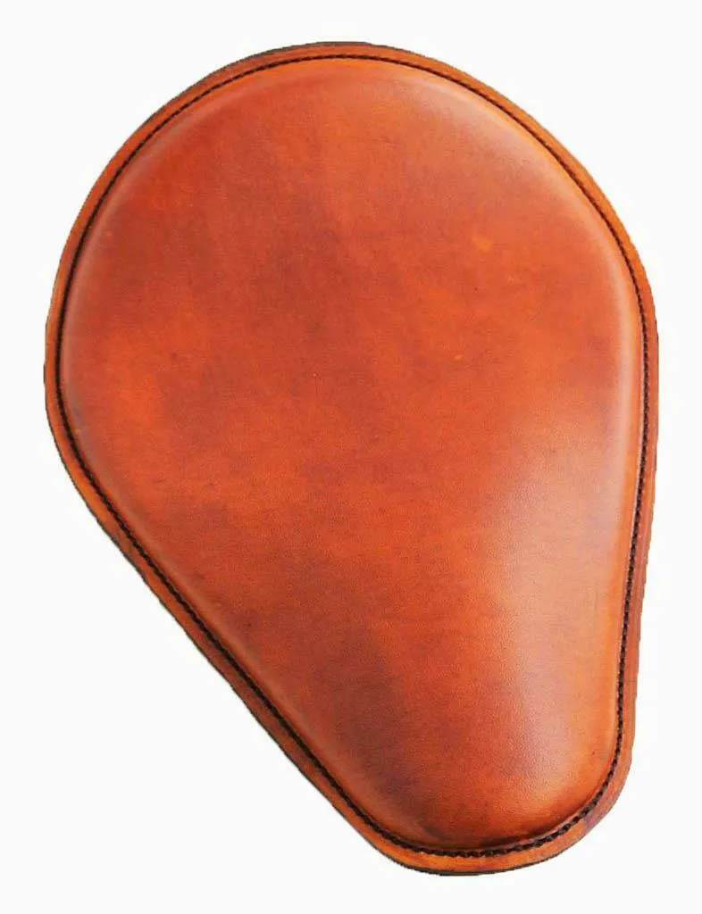 Seat Spring Solo Chopper Harley Sportster 10x13 Tan Distressed Leather