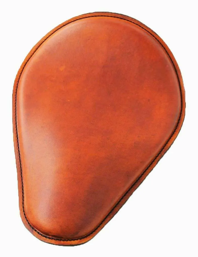 Seat Spring Solo Chopper Harley Sportster 10x13 Tan Distressed Leather