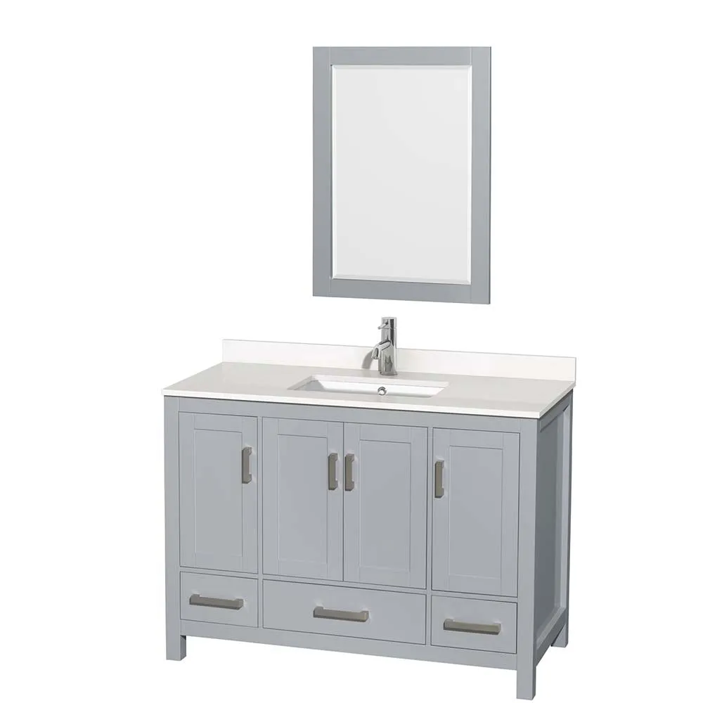 Sheffield 48 Inch Single Bathroom Vanity in Gray