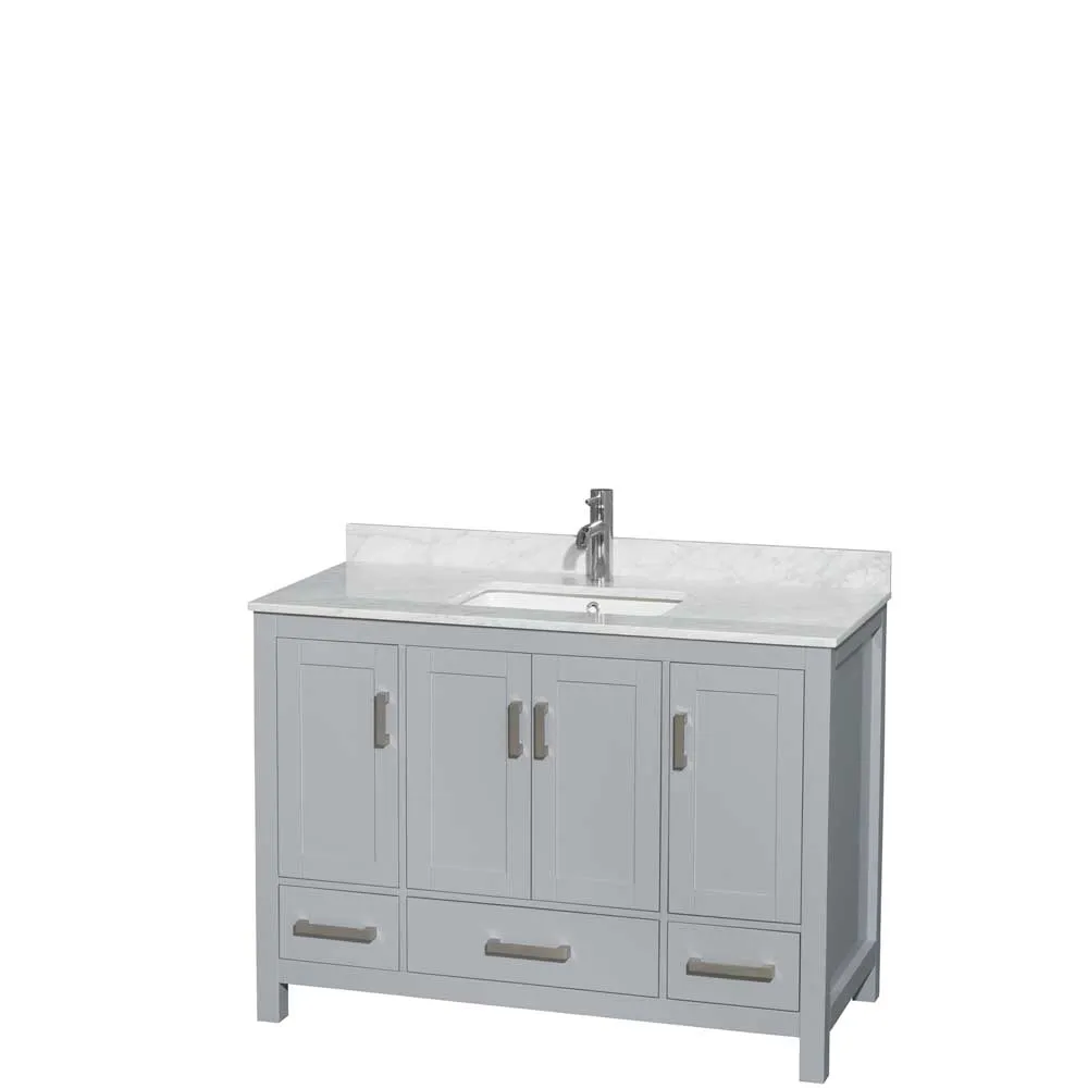 Sheffield 48 Inch Single Bathroom Vanity in Gray