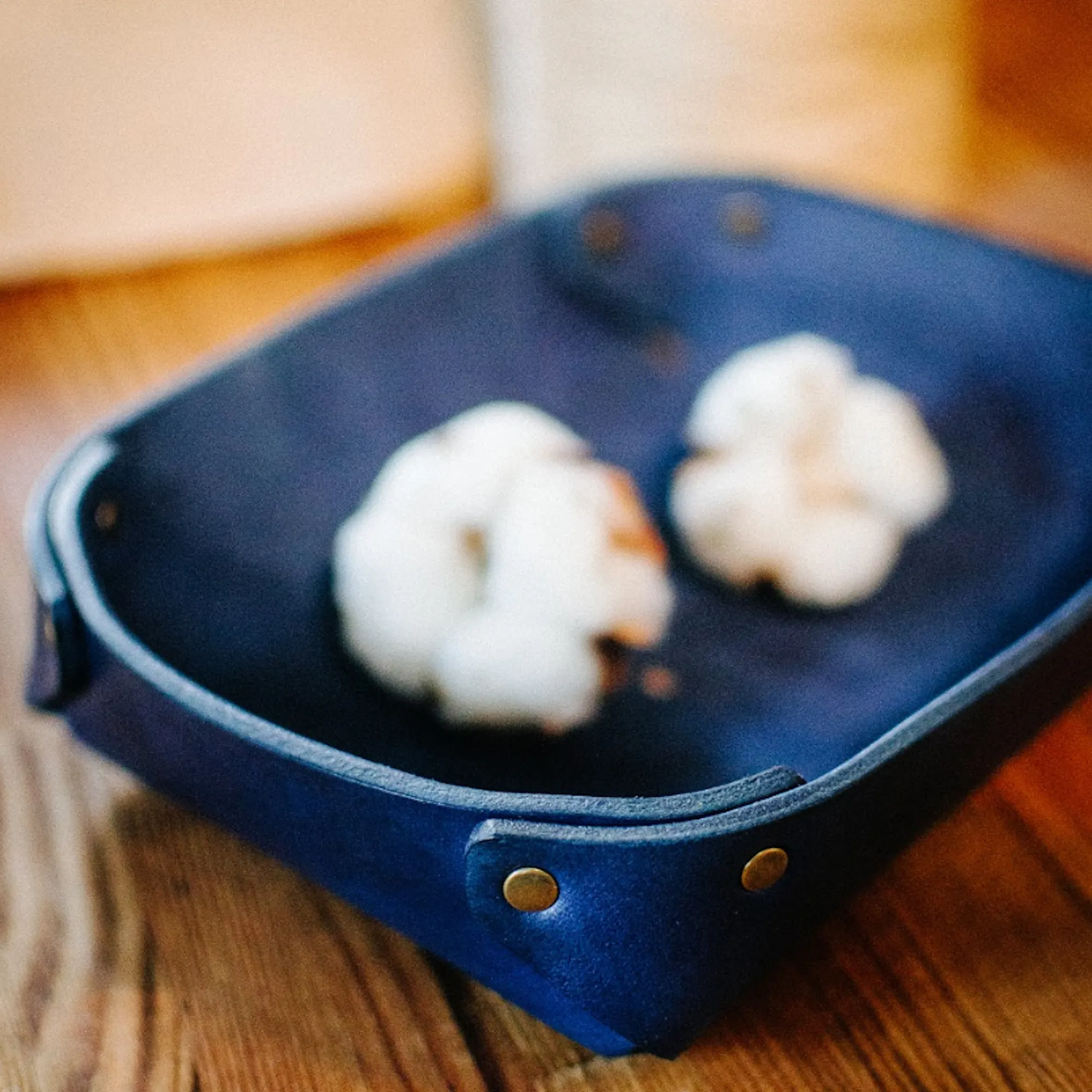 SMALL LEATHER VALET TRAY / TAN