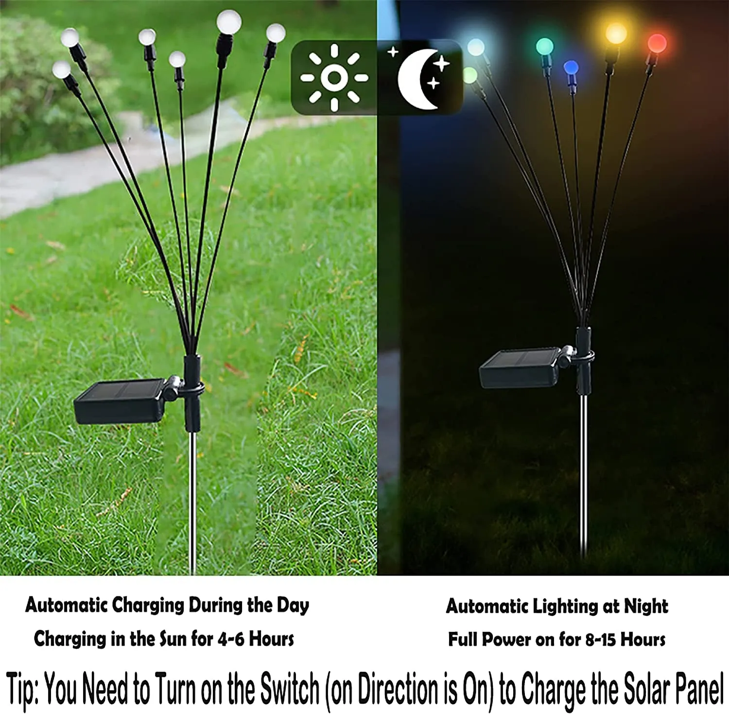 Solar Firefly LED Garden Lights