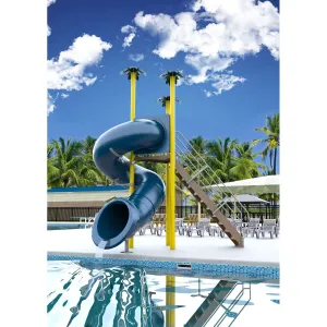 Spectrum Aquatics- Single Flume 360° Triangle Deck