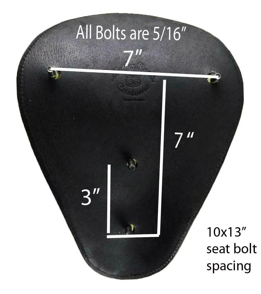 Spring Seat Chopper Bobber Harley Sportster Honda 10x13 Black Tooled Snub Nose
