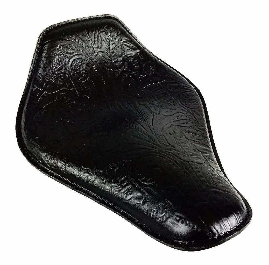 Spring Seat Chopper Bobber Harley Sportster Honda 10x13 Black Tooled Snub Nose