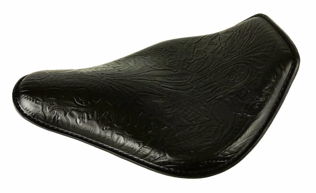 Spring Seat Chopper Bobber Harley Sportster Honda 10x13 Black Tooled Snub Nose