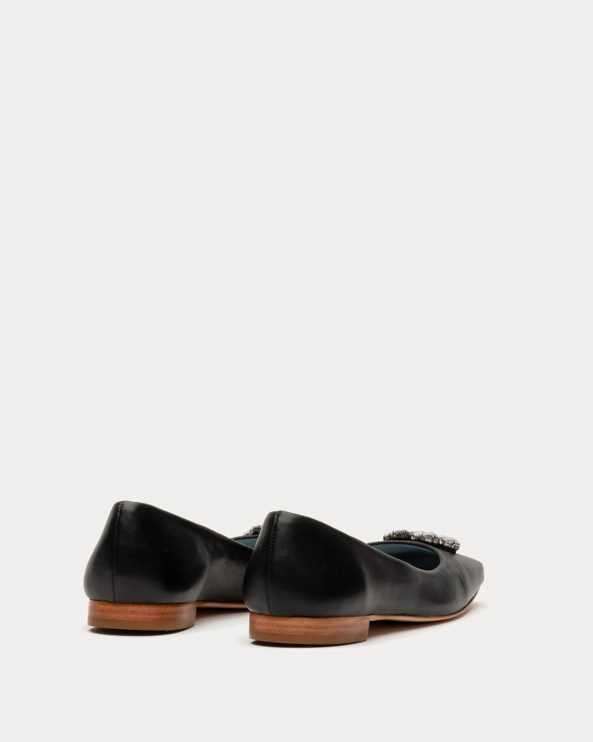 Square Toe Ballet Flat - Black