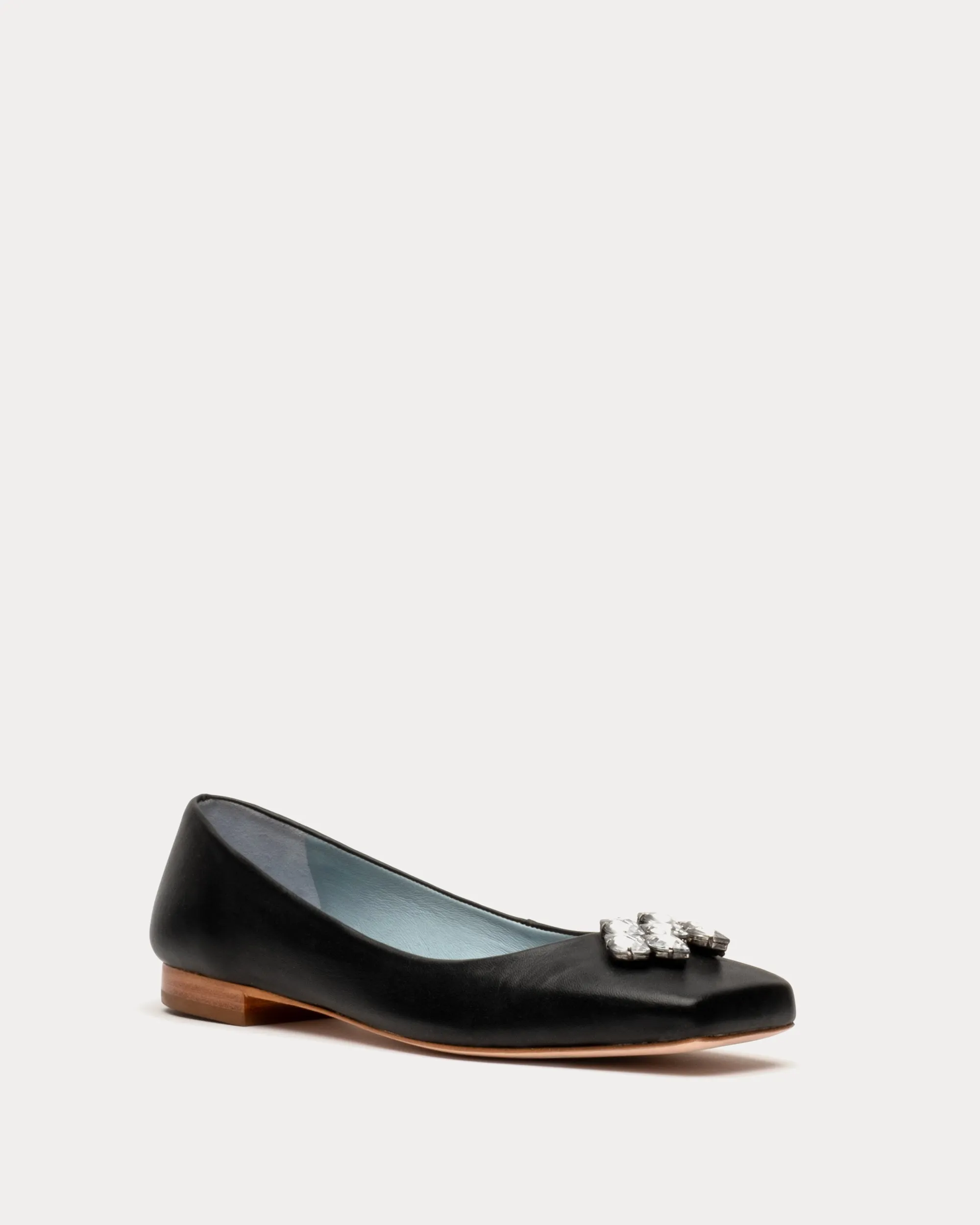 Square Toe Ballet Flat - Black