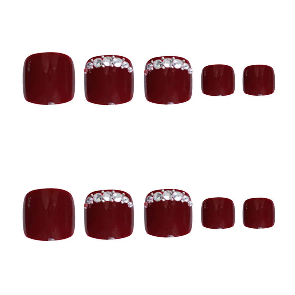 Square Toe Burgundy Silver Pearl